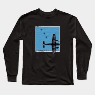 Dornier Do17 WW2 bomber airplane over the ocean Long Sleeve T-Shirt